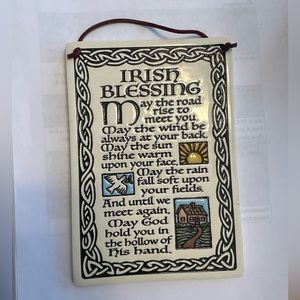 Irish blessing ceramic plaque